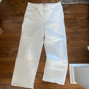 Madewell perfect vintage wide-leg crop jean white size 30 new without tag